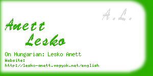 anett lesko business card